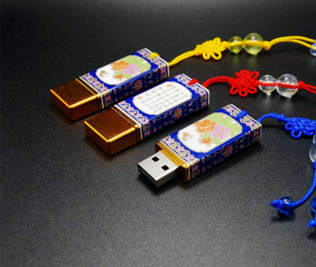 中國風U盤,陶瓷U盤,藍陶瓷u盤